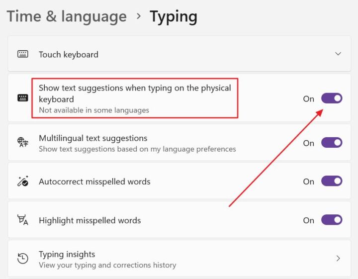 How To Enable And Use Text Suggestions In Windows When Typing