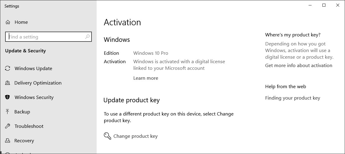 Windows activation status - BinaryFork.com