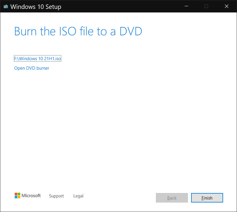 Windows 10 burn ISO image - BinaryFork.com