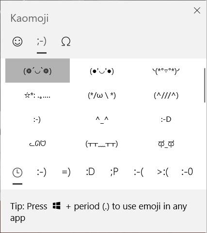 Windows 10 kaomoji keyboard - BinaryFork.com