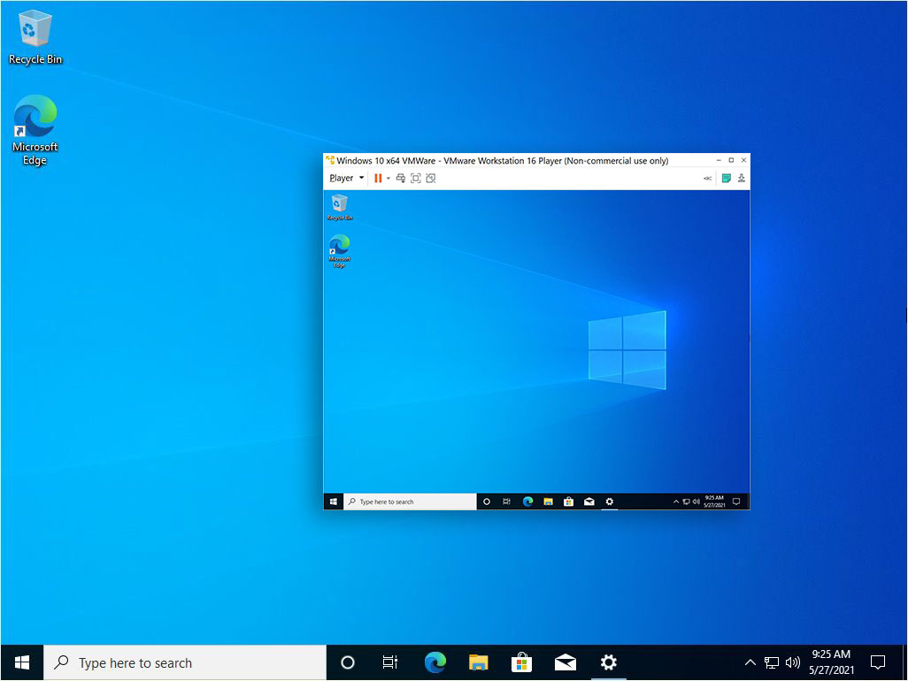 Windows 10 virtual machine inside Windows 10 - BinaryFork.com