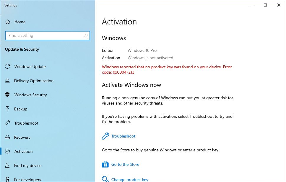 windows 10 pro not activated limitations