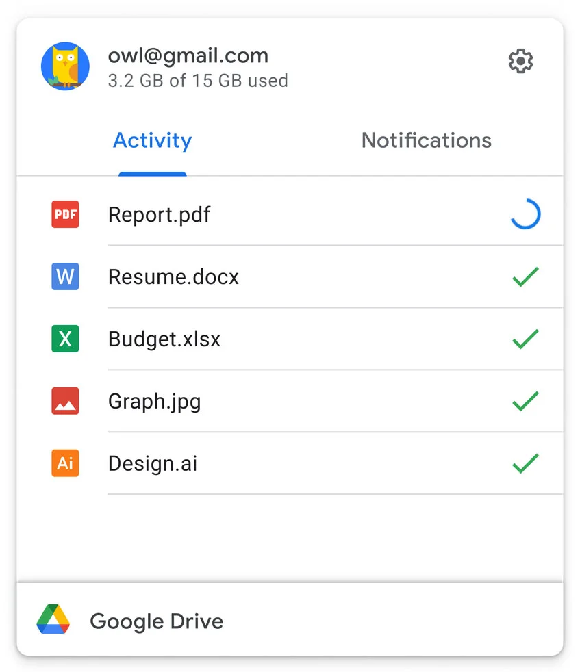 Backup e sincronizzazione delle modifiche in Google Drive per Desktop
