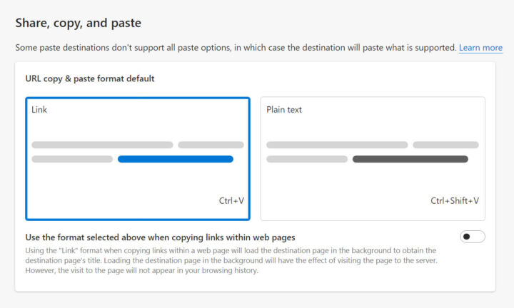 How to Stop Edge From Copying The Page Title Instead of URL