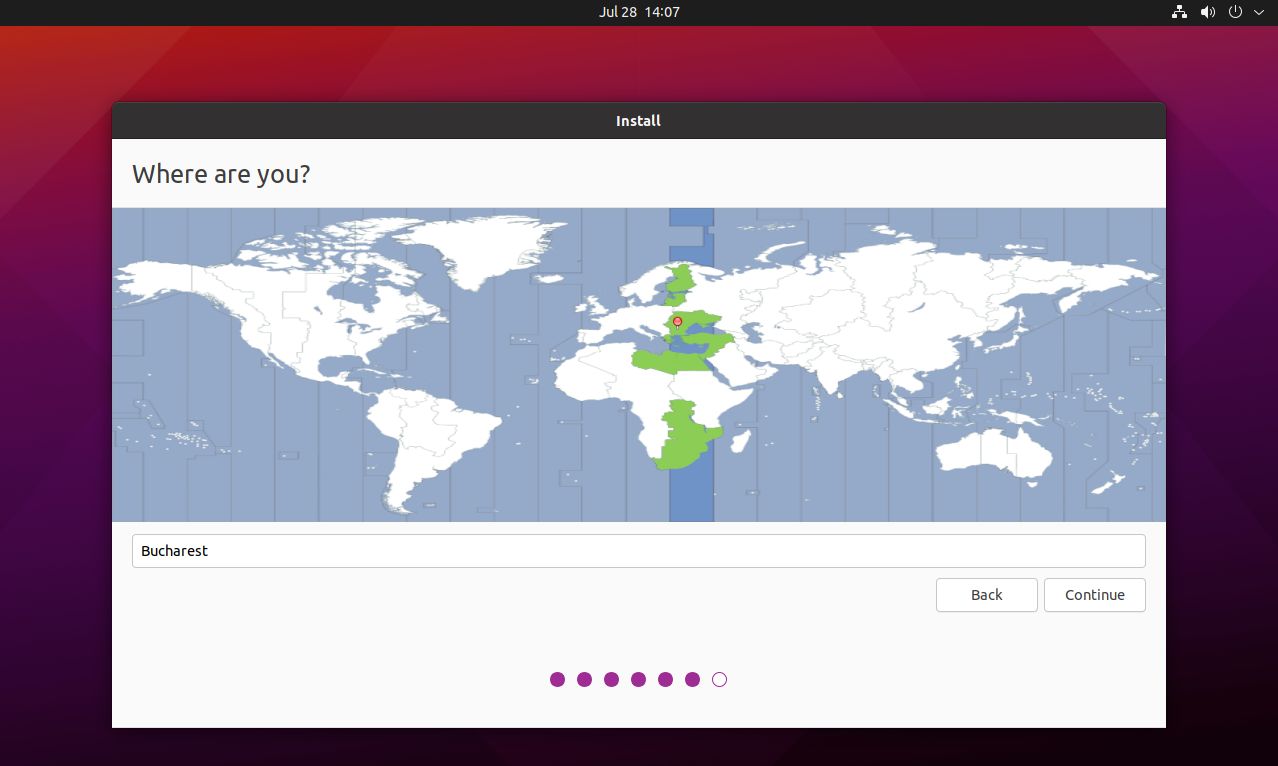 ubuntu select region