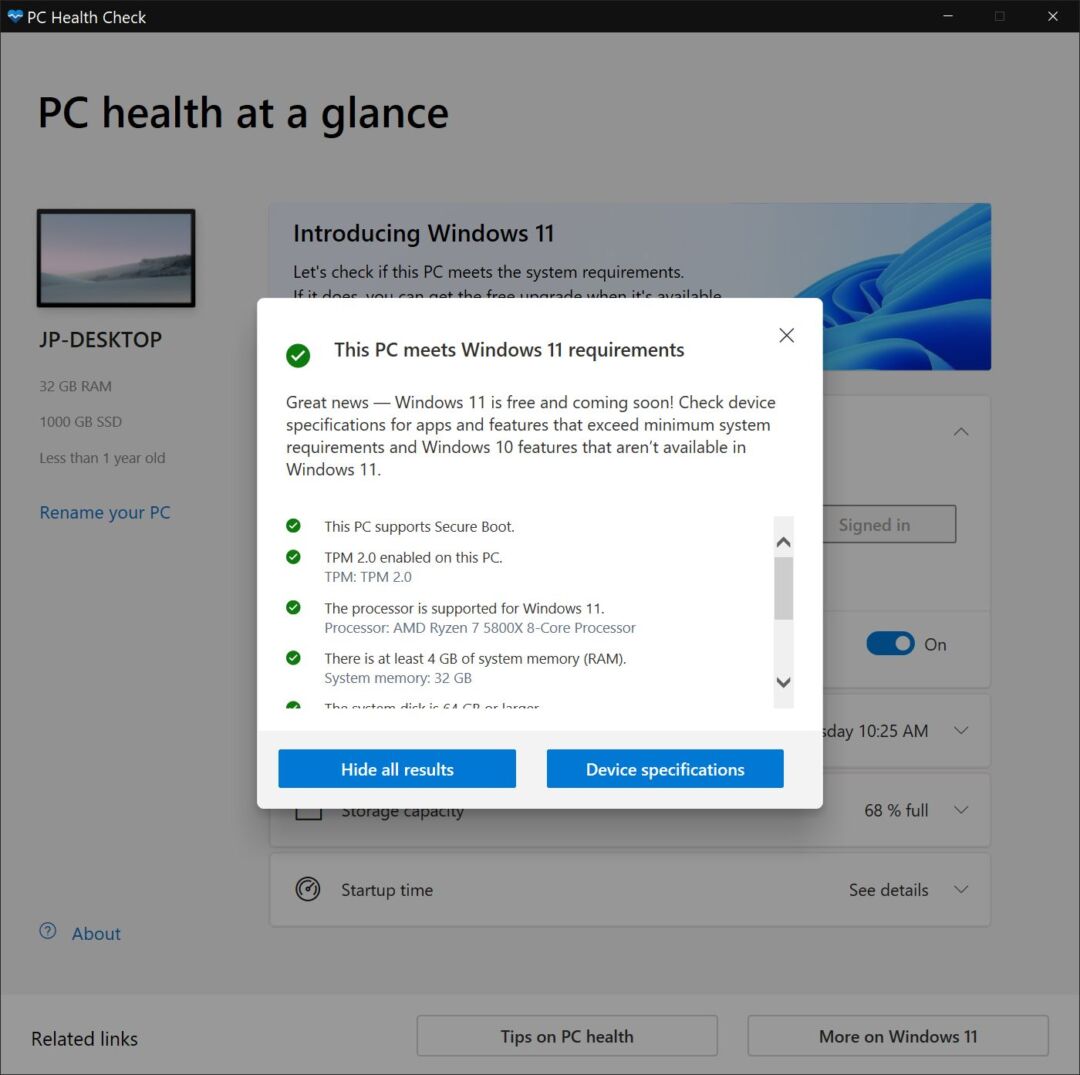 Microsoft’s PC Health Check App Can Tell Why Your PC Can’t Run Windows 11