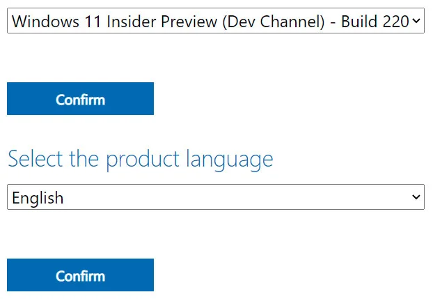 windows 11 beta download confirmer la langue