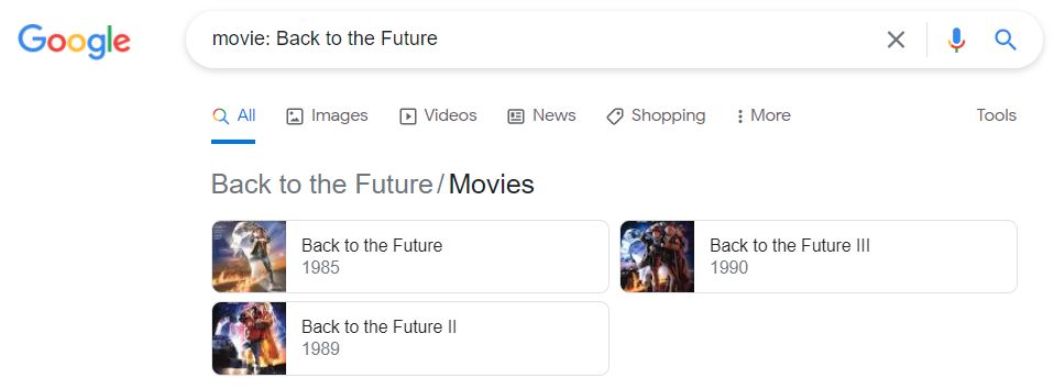 google search movies