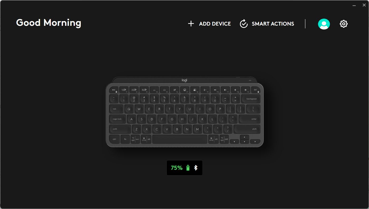 teclado sem fios por rádio da logitech nível da bateria