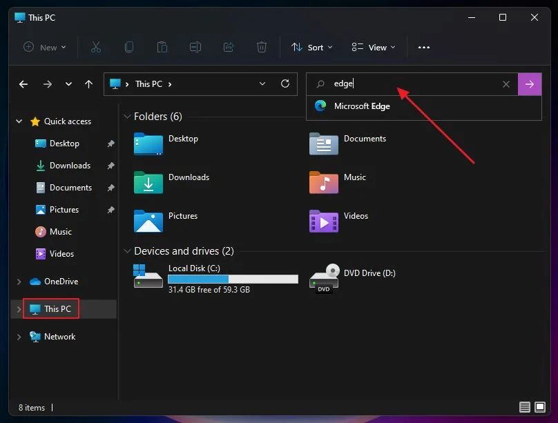 windows 11 file explorer search