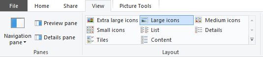 layout delle cartelle di windows file explorer