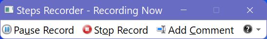 windows steps recorder recording