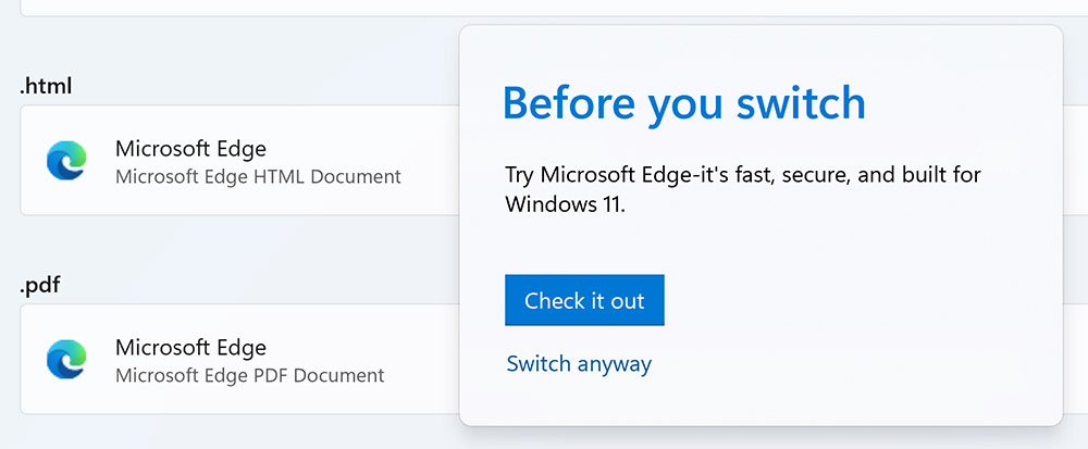 change default browser windows 11 switch anyway message