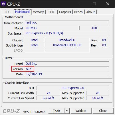 cpuz bios version