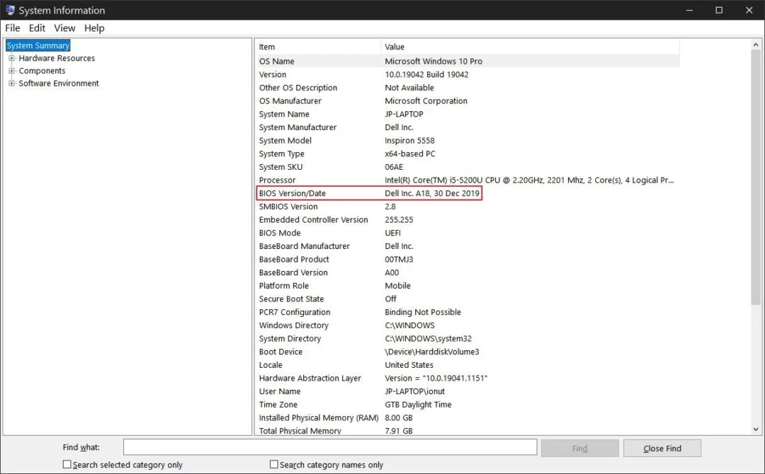 WindowsのBIOSバージョンを確認する2つの簡単な方法