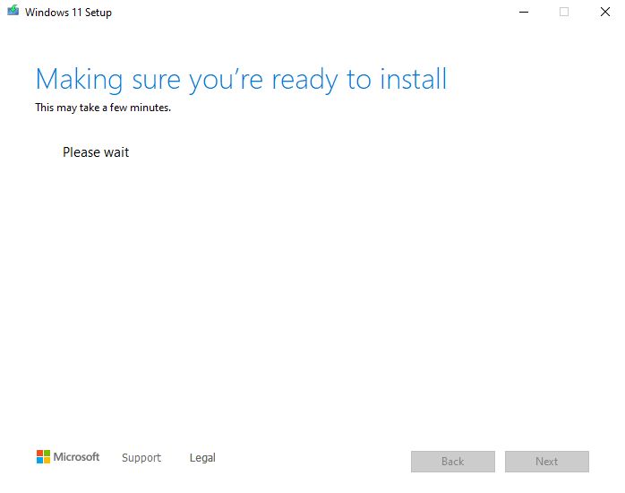 upgrade to windows 11 marking sure ready to install