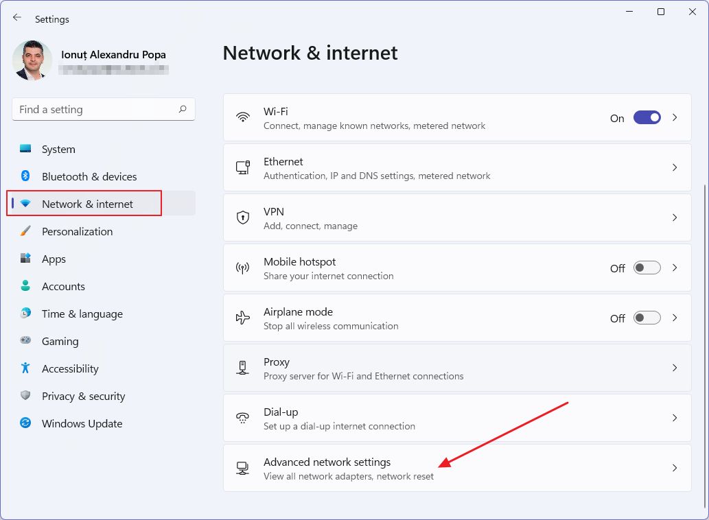 windows 11 advanced network settings