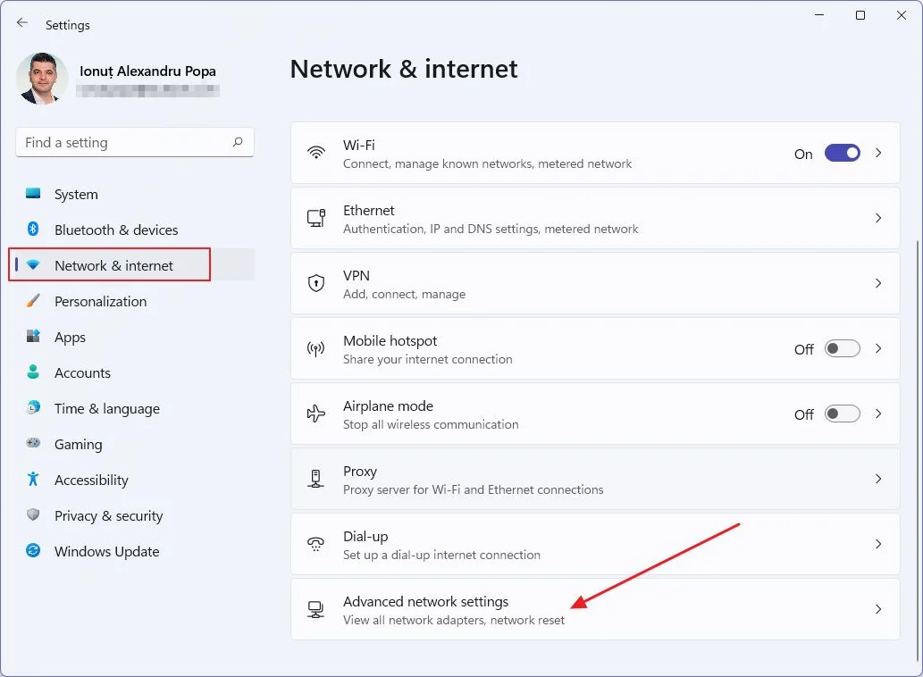 windows 11 advanced network settings