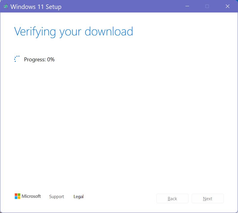 windows 11 installation media verify download