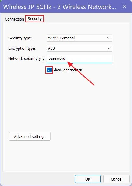windows wifi conexión seguridad propiedades contraseña