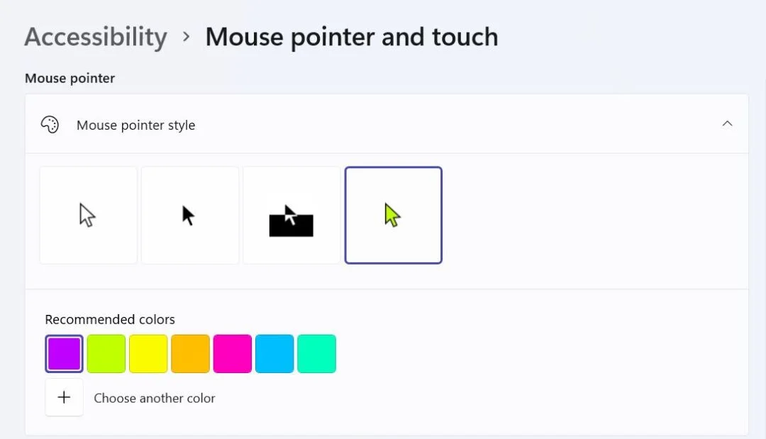 Cómo cambiar el tamaño, estilo y color del cursor del ratón en Windows 11
