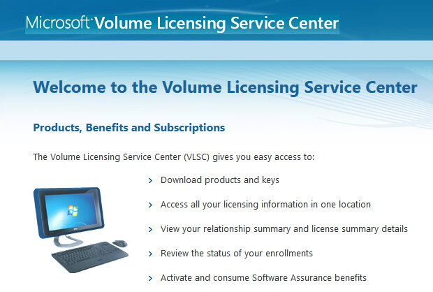 microsoft volume licenses