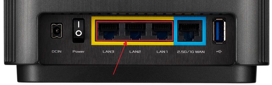 asus router connect to lan port