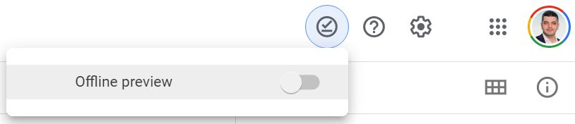 google drive offline icon notification