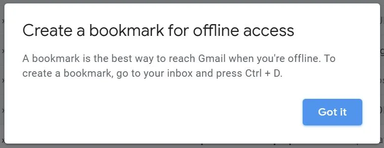 offline gmail bookmark recomandation