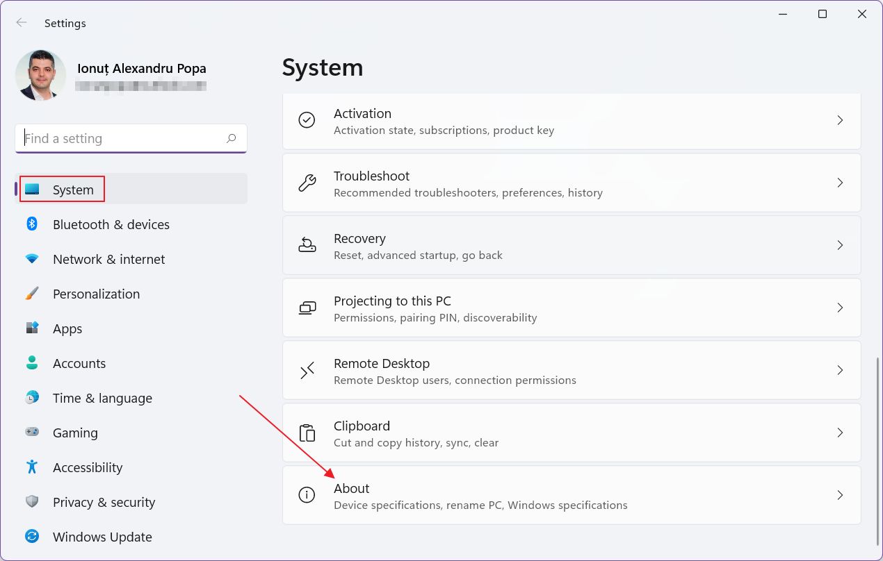 windows 11 configuración del sistema acerca de