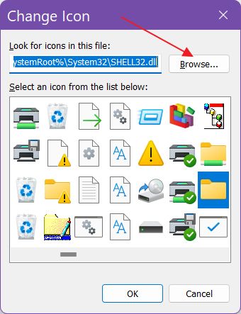 windows change icon shell32.dll