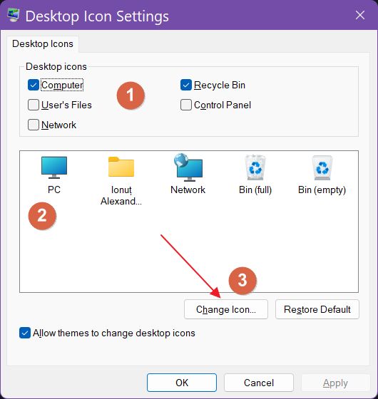 windows desktop icons settings