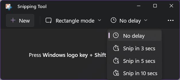 windows snipping tool delay
