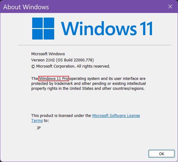 winver windows edition information