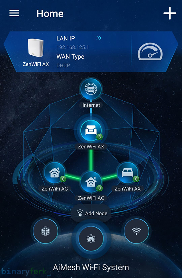 asus aimesh network view aplicación móvil