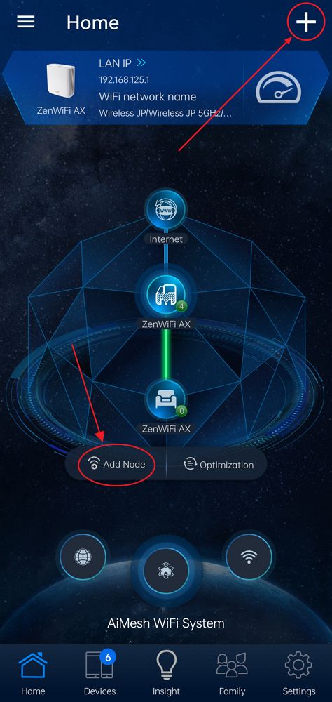 applicazione router asus aggiungere nodo aimesh