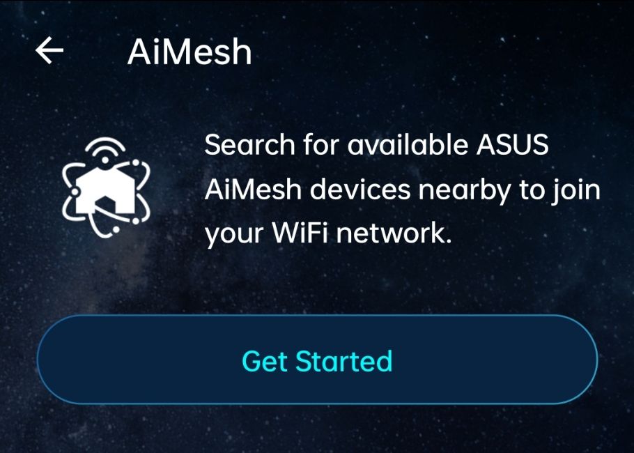 asus router app añadir nodo empezar