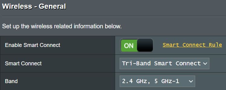 asus smart connect rule