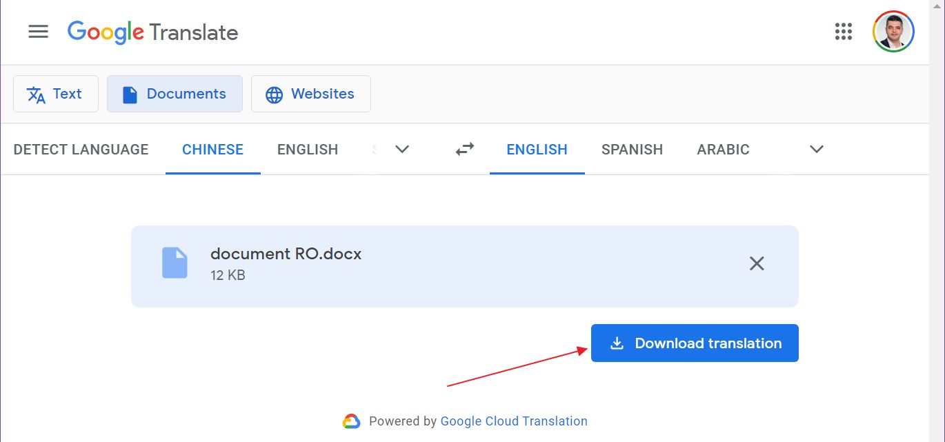 google translate document ready