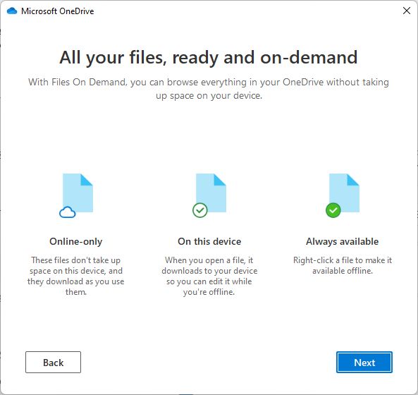 icone di stato dei file di onedrive