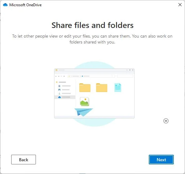 onedrive share files and folders
