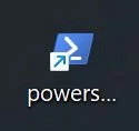 atalho do ambiente de trabalho do powershell