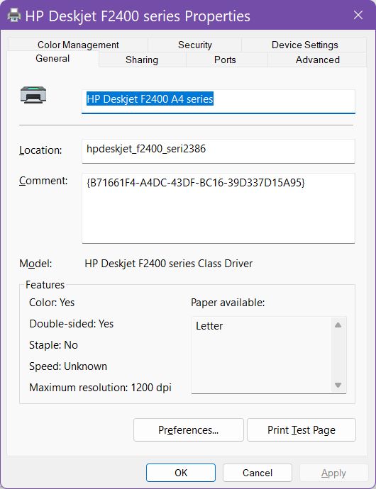 windows 11 change printer name