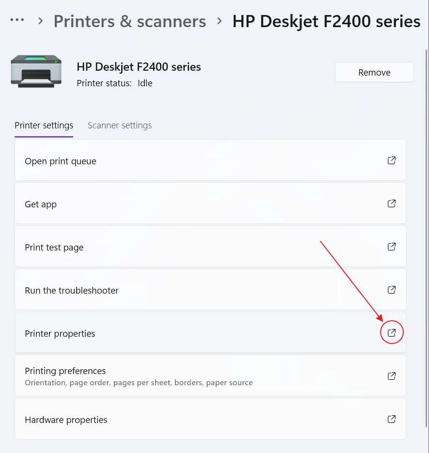 windows 11 printer properties