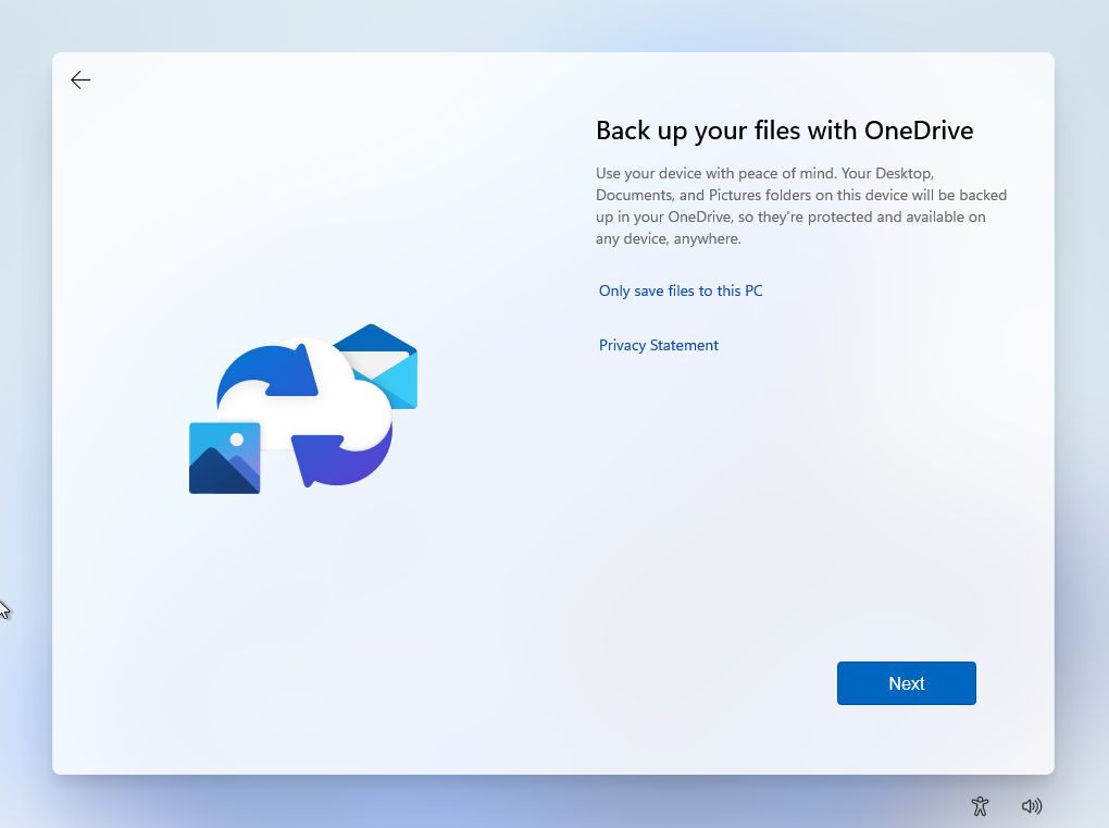 windows 11 setup backup onedrive