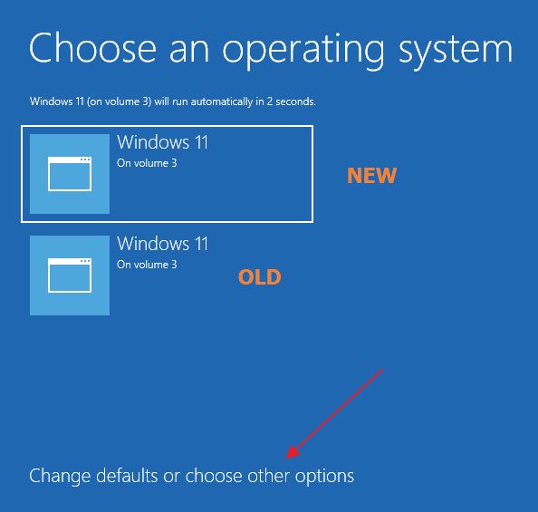 windows boot choose operating system