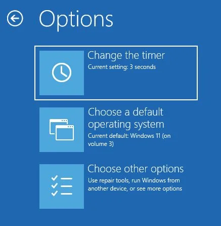 windows boot várias opções de sistema operativo