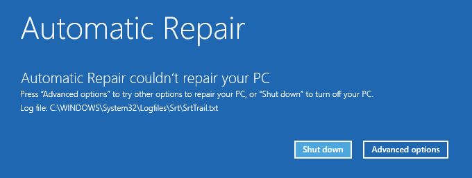 windows recovery automatische reparatur fehlgeschlagen