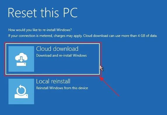 Windows 回復 トラブルシューティング リセット パソコン ファイル クラウド ダウンロード