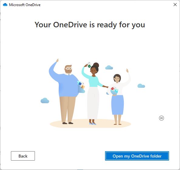 your onedrive is ready for you